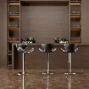 ARDAS INTERIOR VANGUARD LEATHERETTE BLACK BAR STOOL