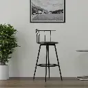 Echo Bar Perch Metal Bar Chair In Black Finish