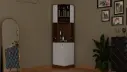 Braveallo Dark Corner Bar Cabinet
