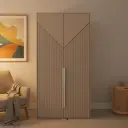 The Atelier two door Wardrobe in matte pink color