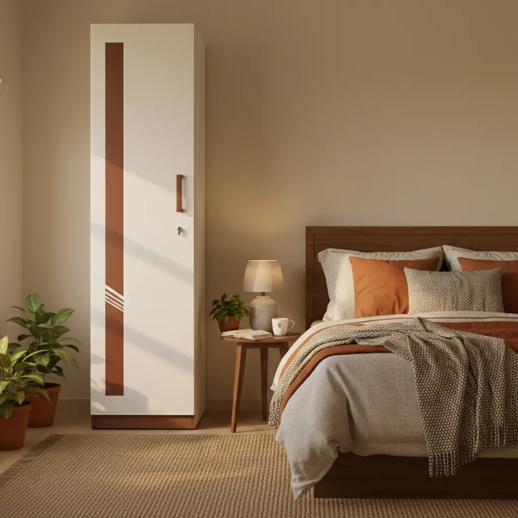 Nokai Compact Wooden Almirah – Ideal for Small Spaces 