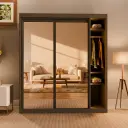 Alaska Double Slide Mirror Almirah with Six Drawers – Stylish & Spacious