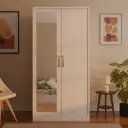 Plane Two-Door Wooden Wardrobe – Sleek & Functional Storage