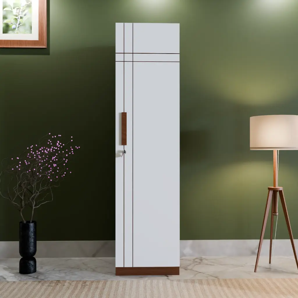 Chess White-Brown Almirah for Small Spaces – Stylish Compact Storage