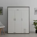 The Rainbow Three-Door Wardrobe – Stylish, Spacious Wooden Almirah