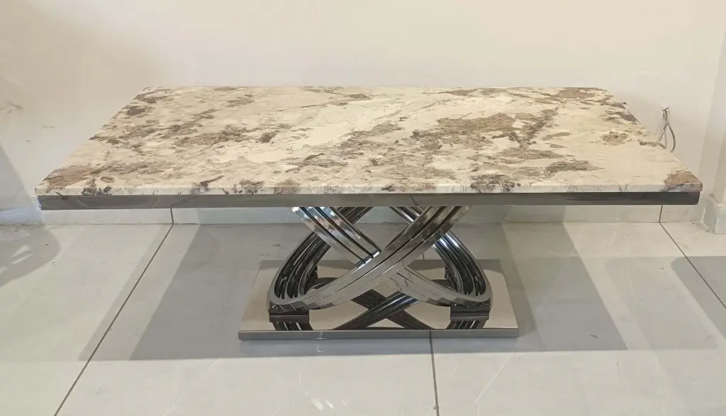Stellar Silver Center Table with Star Frame – Add a Touch of Luxury