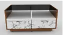 Coffee Table with Black Glass Top – Sleek & Modern Living Room Accent