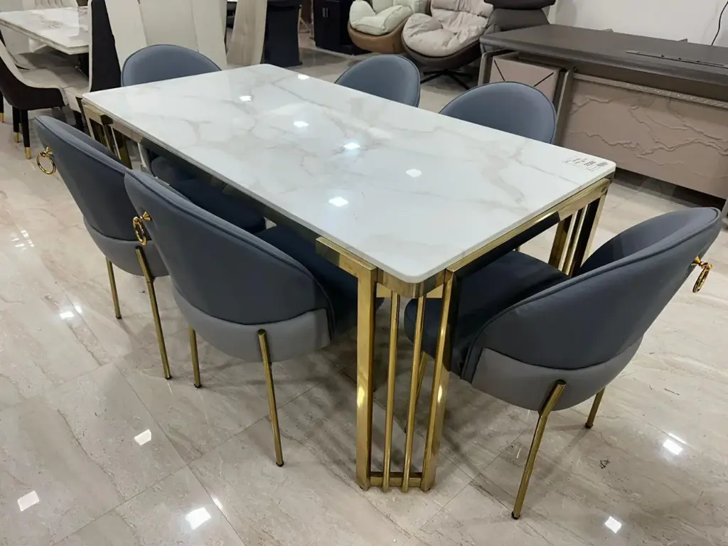 Valencia Royale Luxury Marble Dining Table with Exquisite Design & Superior Finish