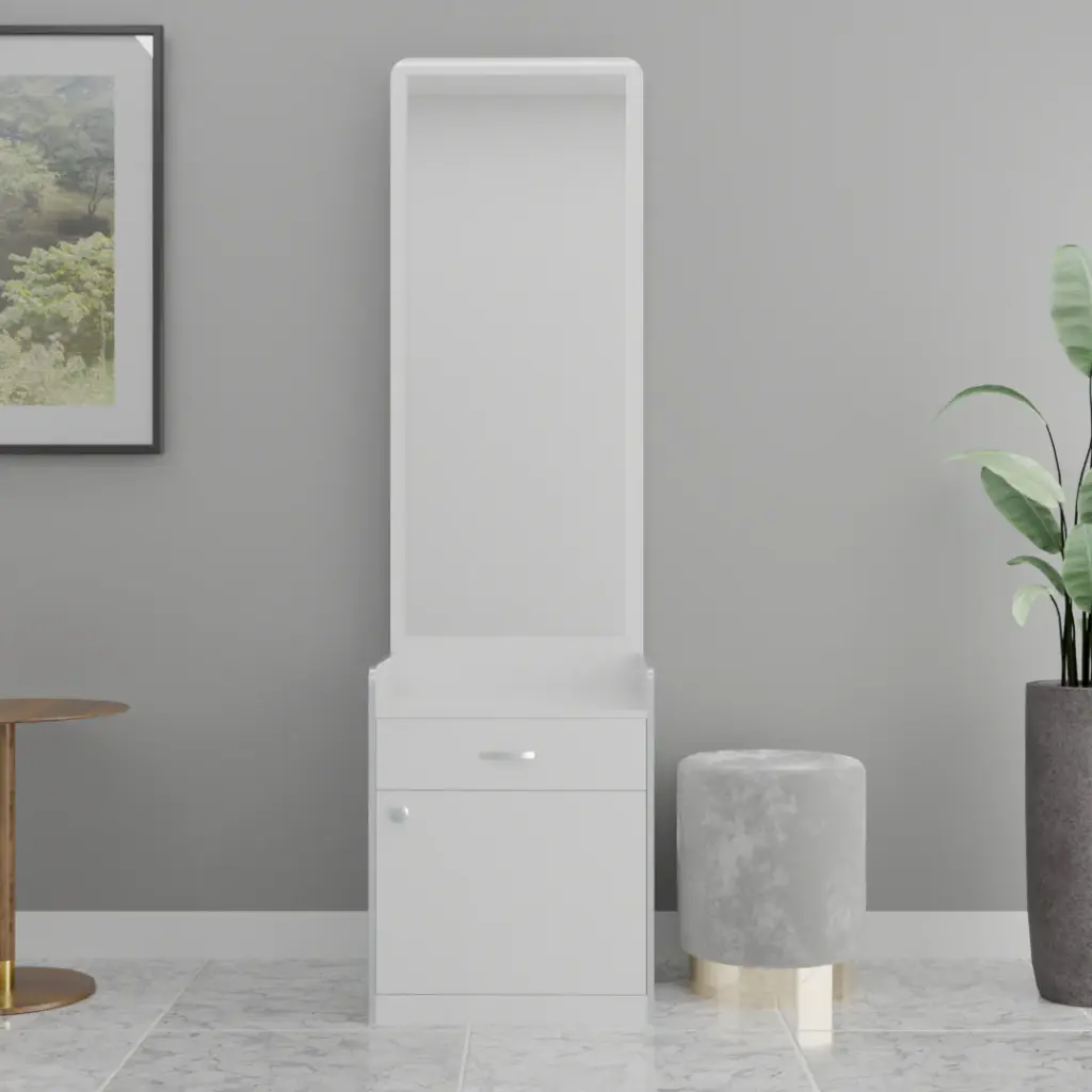 The Ethereal Reflection Dressing Table in White Color Finish