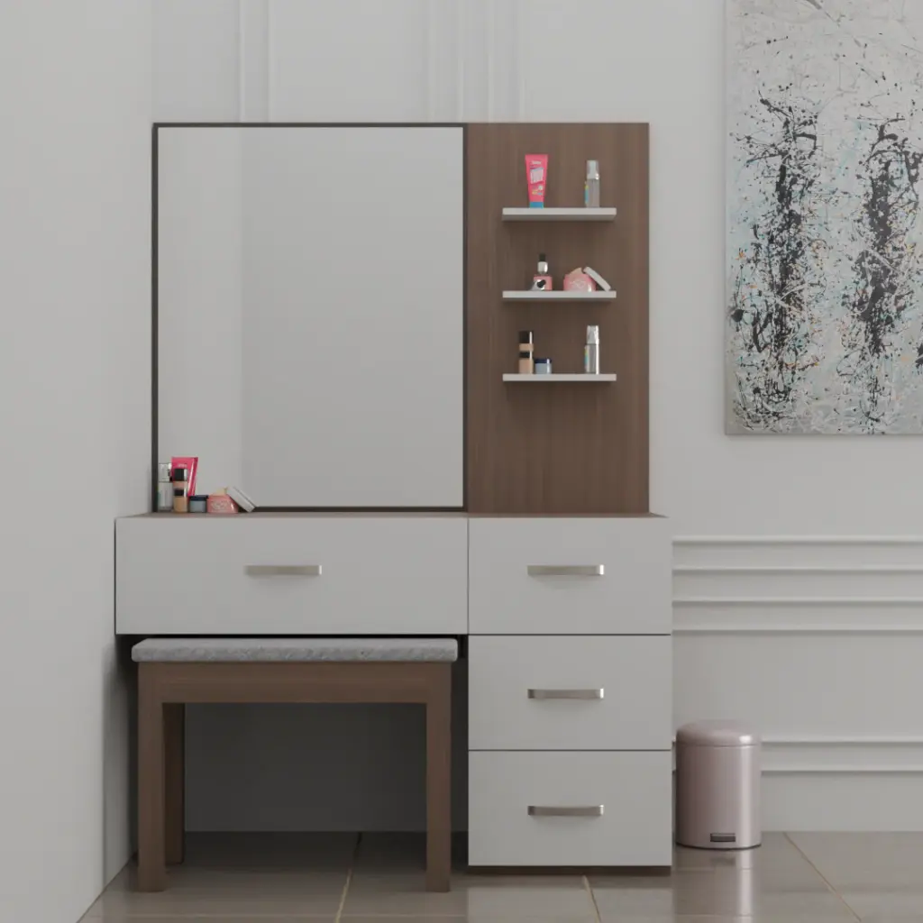 Mirror Magic Wood Finish Dressing Table