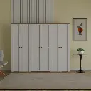 Mystique four door particle wood finish