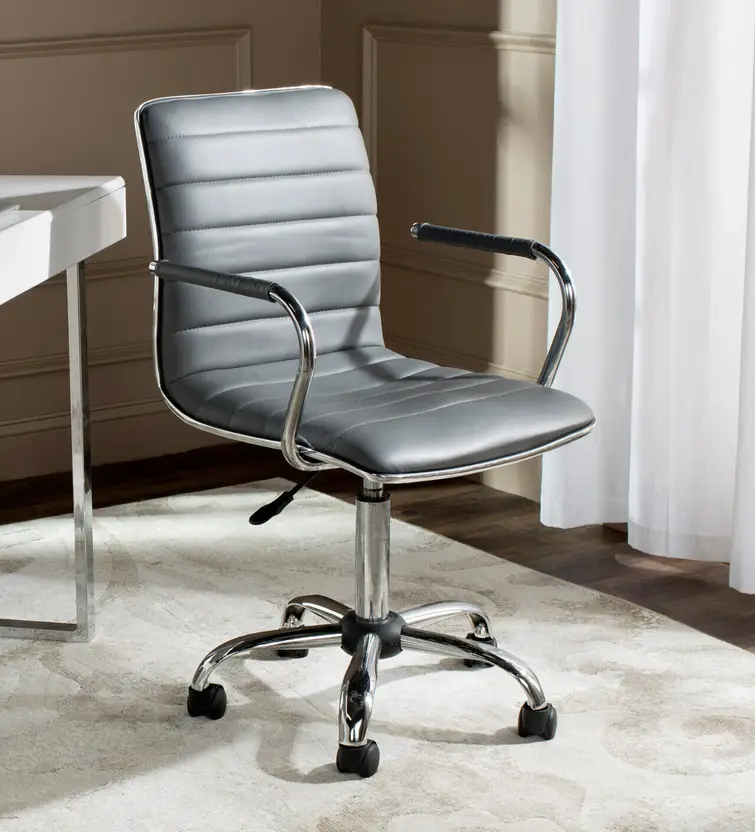 Selvel Leatherette Guest Chair – Grey | ArdasInterior