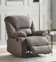 Fabric Manual Recliner – Beige
