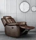 Leatherette Manual Rocker Recliner(Finish Color - brown)