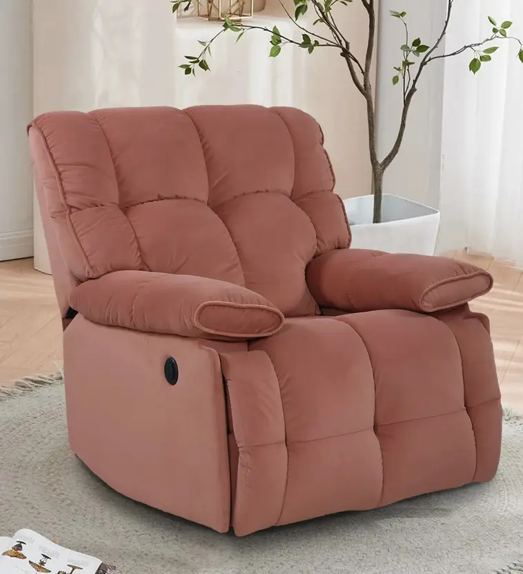 ArdasInterior Fabric Manual Rocker Recliner – Velvet