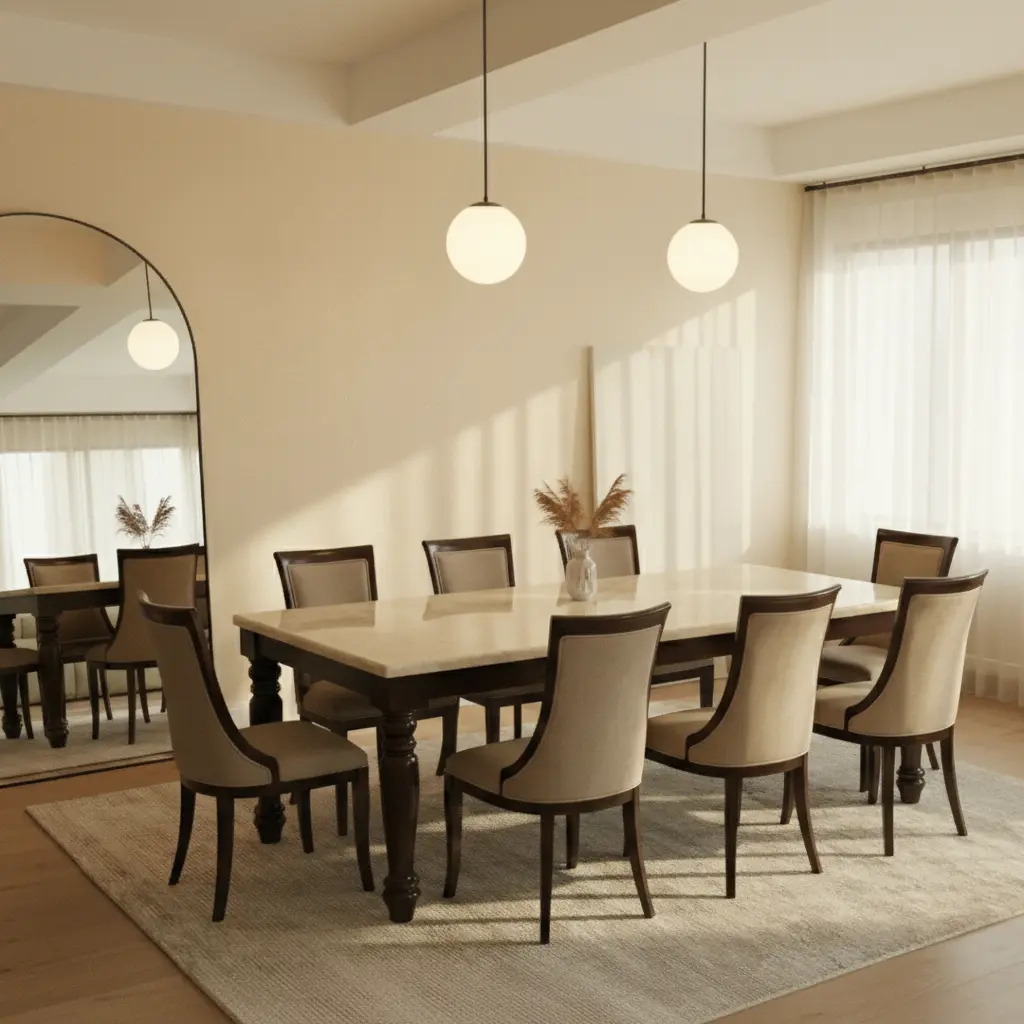 ARDAS INTERIOR SAGWAN DINING TABLE 8 SEATER