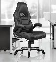 Gaming FlexiErgo Leatherette Chair in Black & Grey Colour