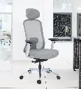 LumbarLux Aero Chair in White & Grey Colour
