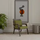 Glamour Glider Wood Arm Chair