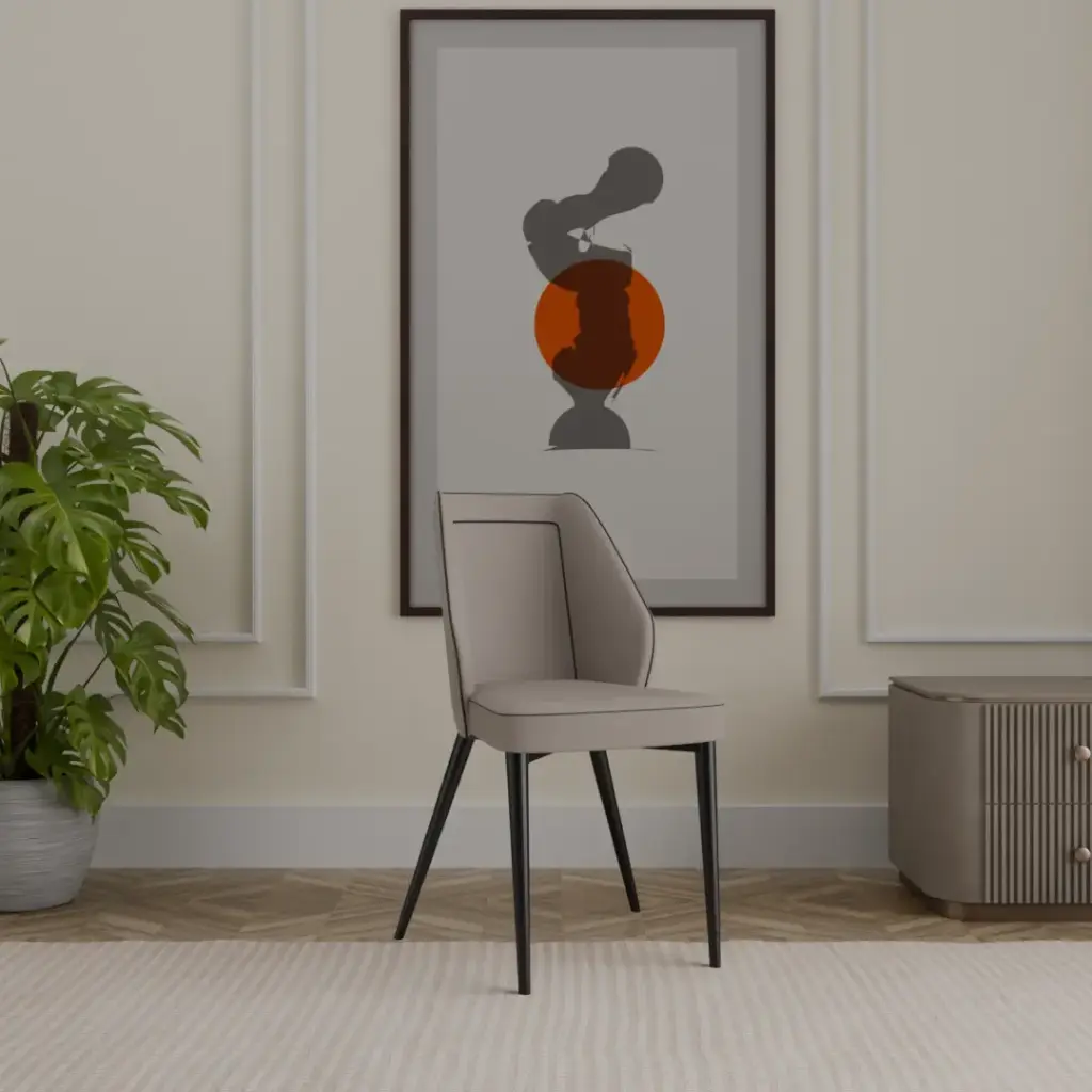 Meteorite Leather Dining Chairs - Grey