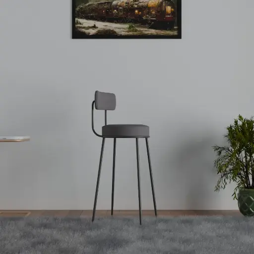 Restful Height Stool Iron Velvet Counter Stools Upholstered Barstools With Back