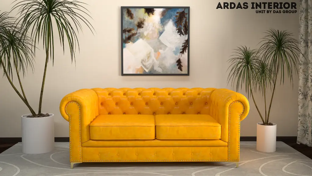  Ardas Interior 2-Seater Chester Sofa – Luxury Chesterfield Couch for Living Room
