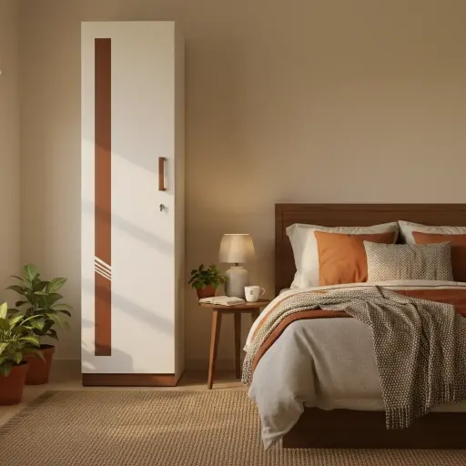 Nokai Compact Wooden Almirah – Ideal for Small Spaces 