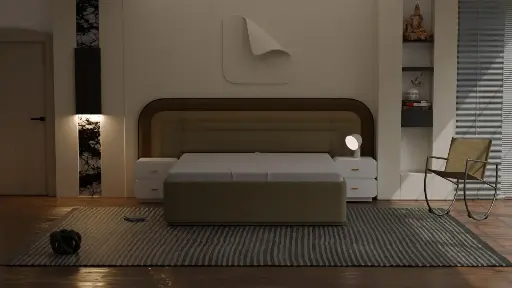 vivanta bed with tri colour combination