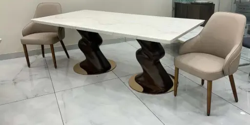 Aurora Prestige 8-Seater Marble Dining Table Set – Luxury Dining Room Table Set