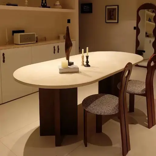 Nordic Luxury Dining Table – Modern European Oval Design