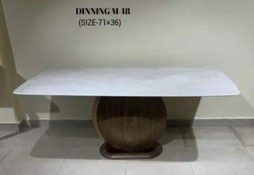 Grandeur Elite Dining Table with Sleek Marble Top and Modern Finish