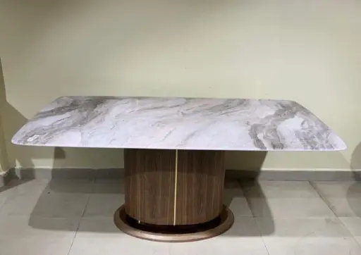 Monarch Luxe Dining Table with Premium Marble Top & Elegant Design