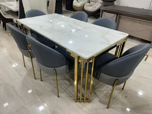 Valencia Royale Luxury Marble Dining Table with Exquisite Design & Superior Finish