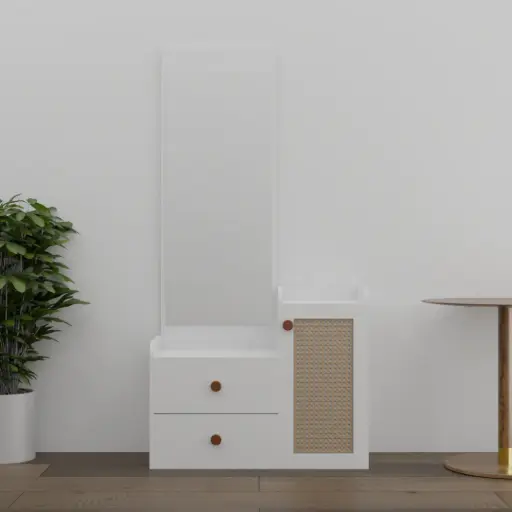 The Architectural Dresser Dressing Table with Wood Finish