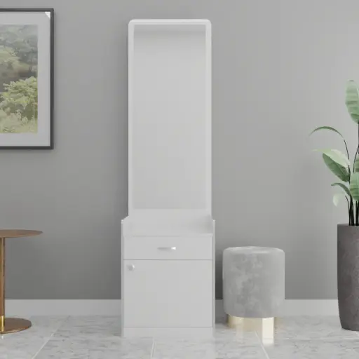 The Ethereal Reflection Dressing Table in White Color Finish