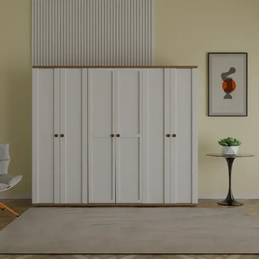 Mystique four door particle wood finish