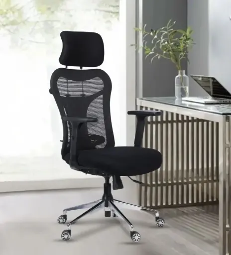 Merry Breathable Mesh High-Back Office Chair – Black 