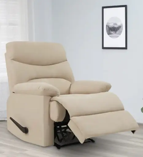 Fabric Manual Recliner (Finish Color – Beige)