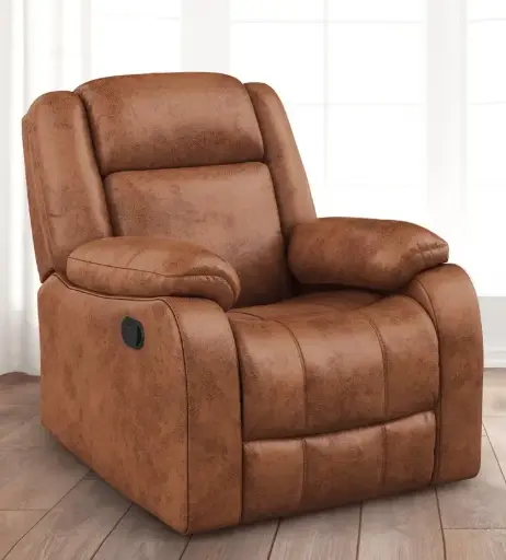 Leather Manual Rocker Recliner