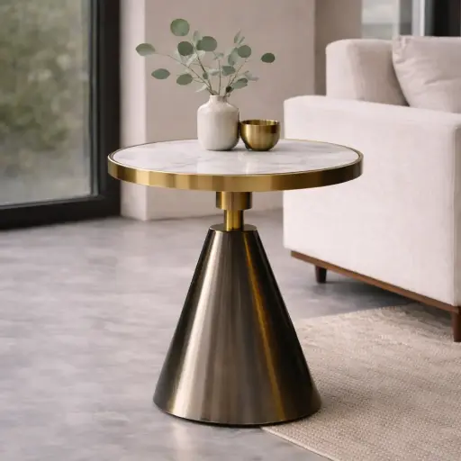 ARDAS INTERIOR ALFA GOLD SIDE TABLE
