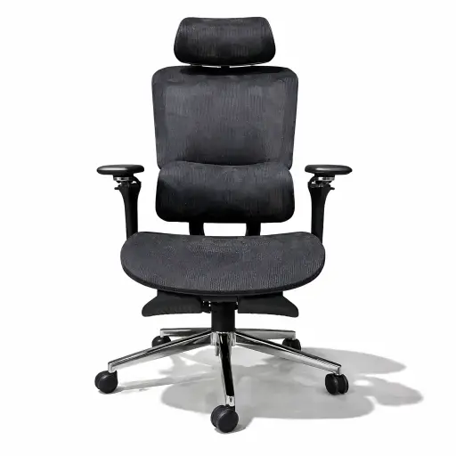 ARDAS INTERIOR MESH CHAIR BLACK H/B(FULL ADJUSTABLE)