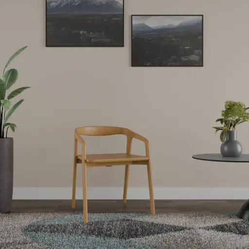 Amber Throne wooden chair